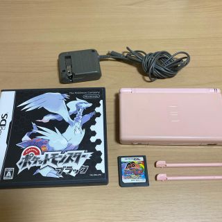 ニンテンドーDS(ニンテンドーDS)の任天堂DS lite 本体 ピンク ポケモンブラック ソフト(家庭用ゲーム機本体)