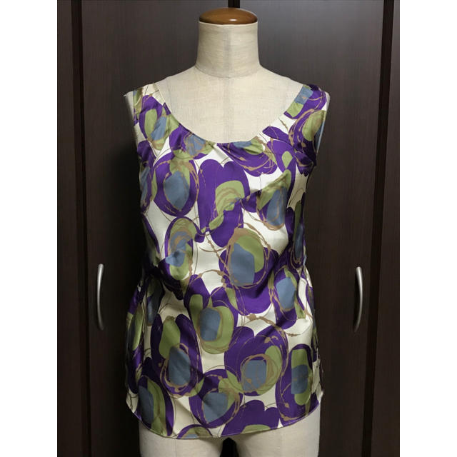 MARNI - 極美品☆定価約4万 MARNI マルニ シルクプリントノースリーブブラウス・38