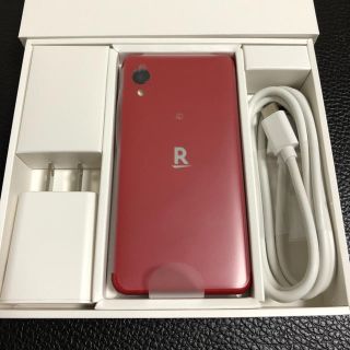 ラクテン(Rakuten)の[ほぼ未使用] Rakuten Mini RED 楽天ミニ レッド 赤 C330(スマートフォン本体)