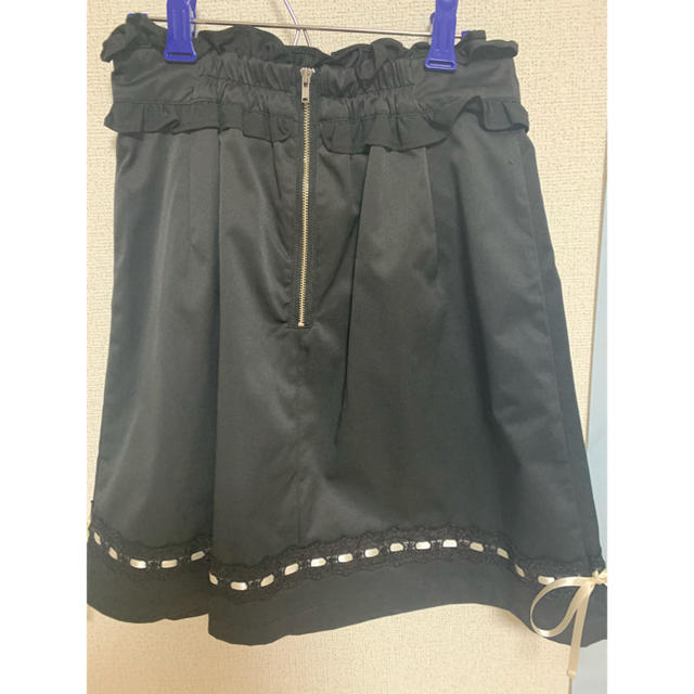 Ank Rouge(アンクルージュ)のAnk Rouge スカート 黒 リボン レディースのスカート(ひざ丈スカート)の商品写真