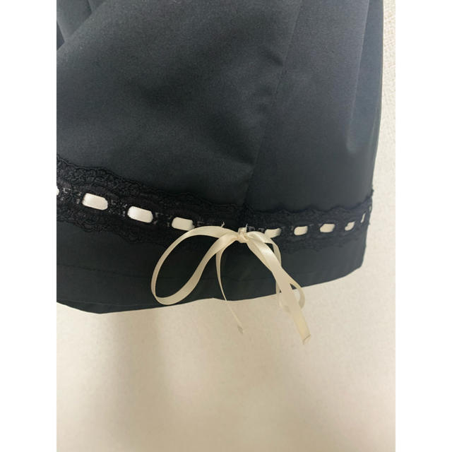 Ank Rouge(アンクルージュ)のAnk Rouge スカート 黒 リボン レディースのスカート(ひざ丈スカート)の商品写真