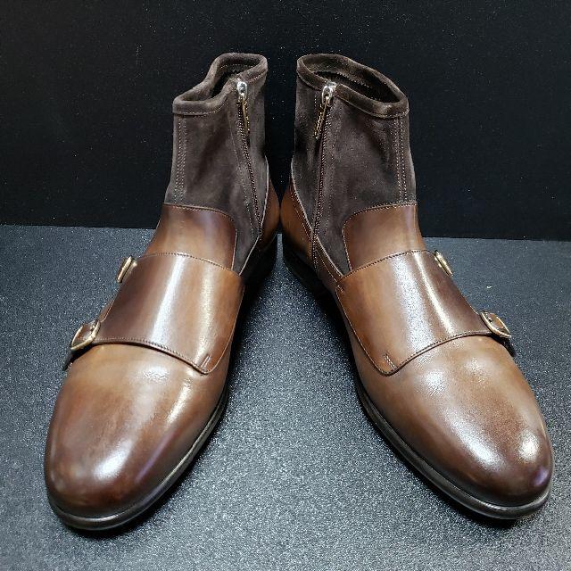 サントーニ（Santoni） レザーブーツ 茶 9.5