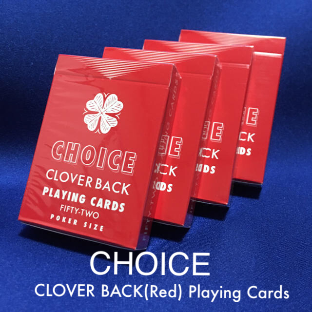 Choice Cloverback (Red) Playing Cards 4個 エンタメ/ホビーのテーブルゲーム/ホビー(トランプ/UNO)の商品写真