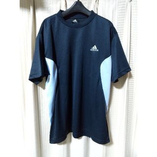 アディダス(adidas)のadidas アディダス ロゴ Tシャツ Ｌサイズ スポーツ トレーニング 古着(Tシャツ/カットソー(半袖/袖なし))