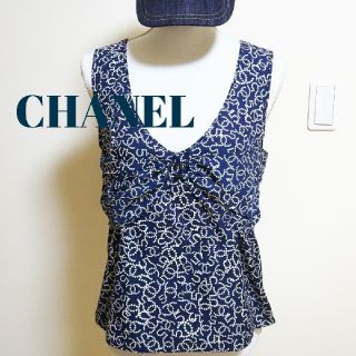 シャネル(CHANEL)のCHANEL カットソー/ノースリーブ 42【未使用品】(シャツ/ブラウス(半袖/袖なし))