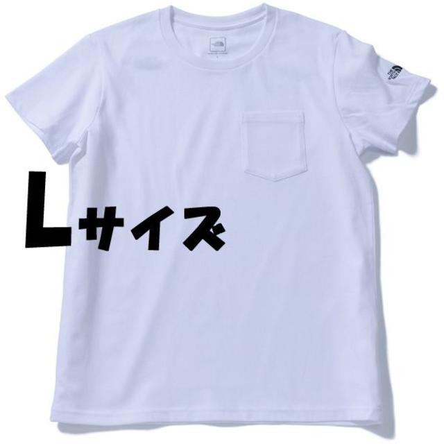 THE NORTH FACE(ザノースフェイス)のセール★Lサイズ★ノースフェイス シンプル ロゴ ポケット Tシャツ 白 レディースのトップス(Tシャツ(半袖/袖なし))の商品写真