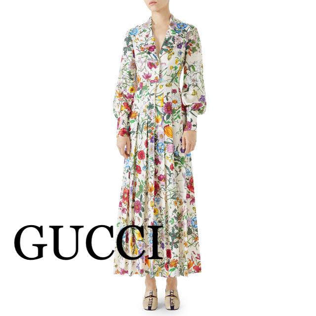 Gucci - GUCCI【※値下げしました※】フローラ柄ワンピースの通販 by