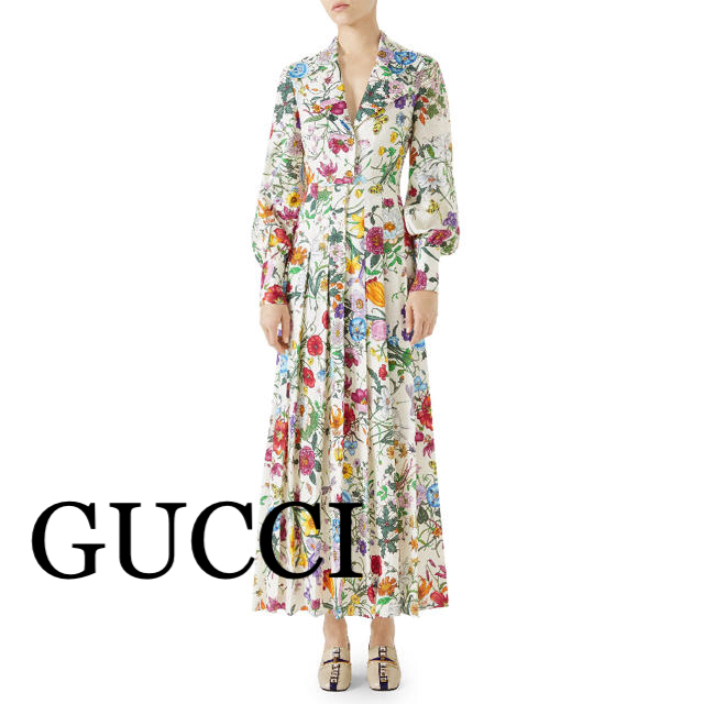 GUCCI【※値下げしました※】フローラ柄ワンピース おトク情報がいっぱい ...