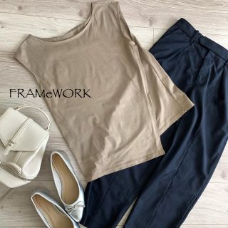 フレームワーク(FRAMeWORK)のGIOU様専用✴︎フレームワーク✴︎アシンメトリーノースリーブ♡(Tシャツ(半袖/袖なし))