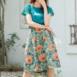 アナイ(ANAYI)のANAYI 花柄スカート スカート(ひざ丈スカート)