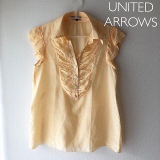 ユナイテッドアローズ(UNITED ARROWS)のUNITED ARROWS イエロー シャツ シルク混(シャツ/ブラウス(半袖/袖なし))