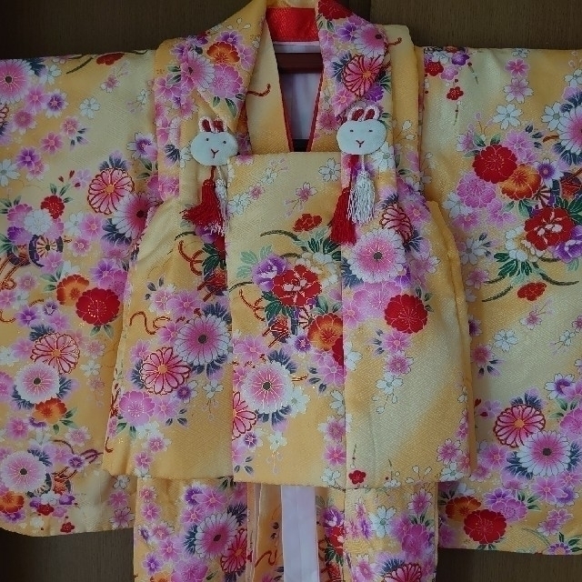 3歳 着物 セット 七五三 キッズ/ベビー/マタニティのキッズ服女の子用(90cm~)(和服/着物)の商品写真