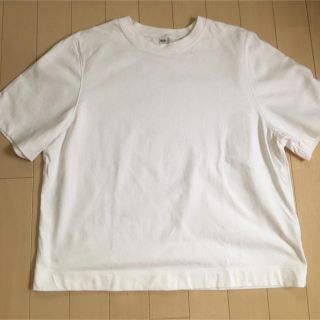 ユニクロ(UNIQLO)のユニクロ クロップドクルーネツクT 白 サイズL(Tシャツ(半袖/袖なし))