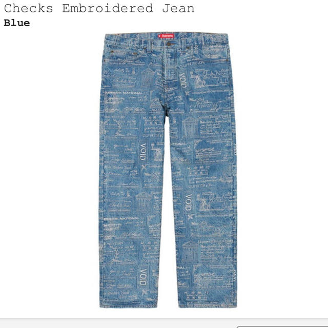 Supreme(シュプリーム)の【Takayuki.kさんご予約】Checks Embroidered Jean メンズのパンツ(デニム/ジーンズ)の商品写真