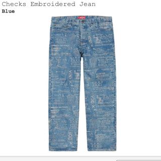 シュプリーム(Supreme)の【Takayuki.kさんご予約】Checks Embroidered Jean(デニム/ジーンズ)