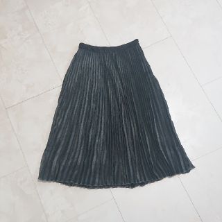 ベルシュカ(Bershka)のMary様専用 34 グレー ブラック シャイニー(ロングスカート)