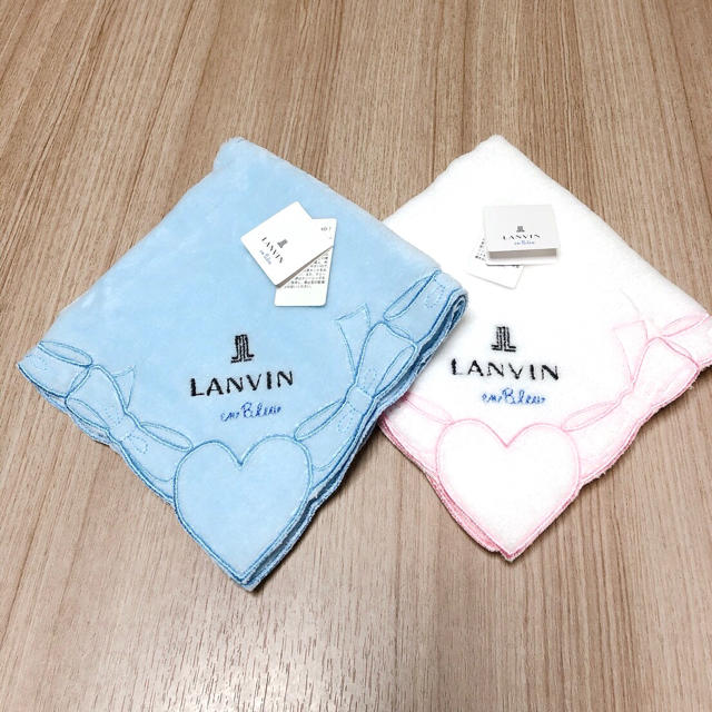 LANVIN en Bleu(ランバンオンブルー)の【新品・タグ付き】ランバンオンブルー☆ハンカチセット レディースのファッション小物(ハンカチ)の商品写真