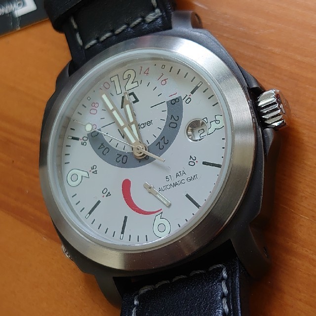 OFFICINE PANERAI(オフィチーネパネライ)の【専用】イタリア製未使用品アノーニモANONIMOパワーリザーブGMTパネライ メンズの時計(腕時計(アナログ))の商品写真