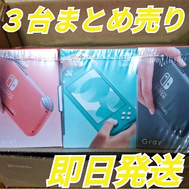 Nintendo Switch - Nintendo Switch lite コーラル ターコイズ グレー 3台