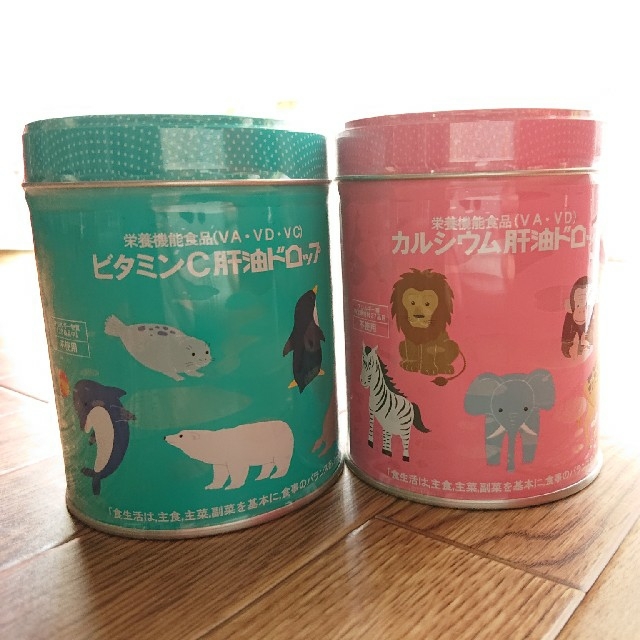 肝油ドロップ カルシウム ビタミンCセット 食品/飲料/酒の健康食品(ビタミン)の商品写真