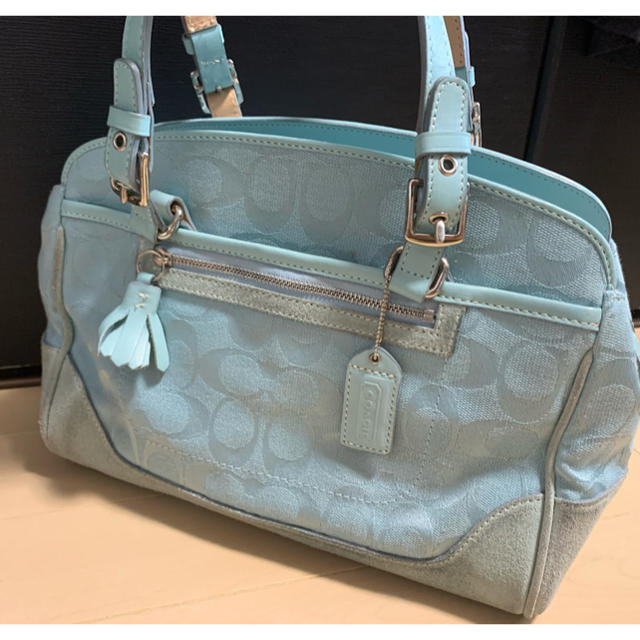 COACH - ☻☻COACH ハンドバッグ シグネチャー スエード サッチェル ...