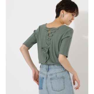 アズールバイマウジー(AZUL by moussy)の夢花様専用//AZUL BY MOUSSY★BACKLACEUPTOPS・M★(カットソー(半袖/袖なし))