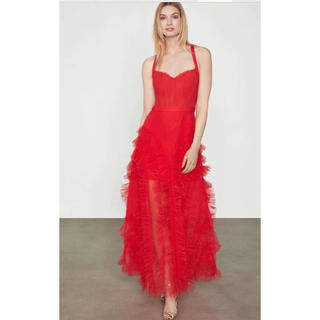 ビーシービージーマックスアズリア(BCBGMAXAZRIA)の❤️BCBG 2020新作　赤ドレス　ワンピース　ドレス　新品(ロングワンピース/マキシワンピース)
