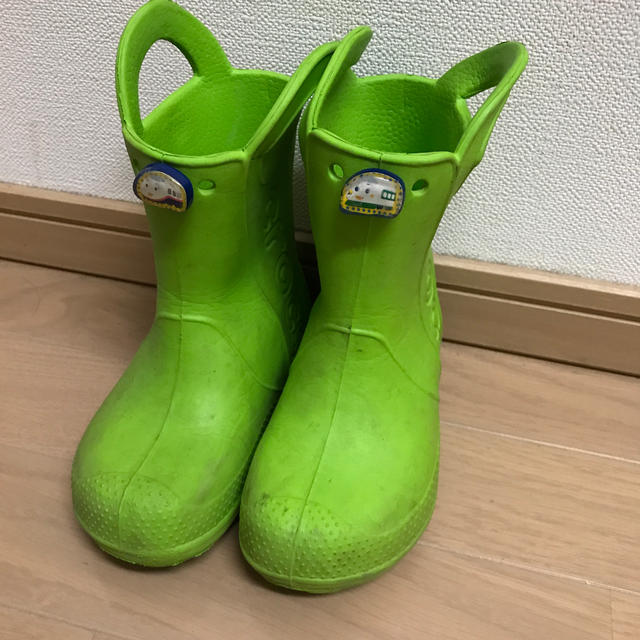 crocs(クロックス)のクロックス　長靴17.5cm c10 シンカンセンつき キッズ/ベビー/マタニティのキッズ靴/シューズ(15cm~)(長靴/レインシューズ)の商品写真