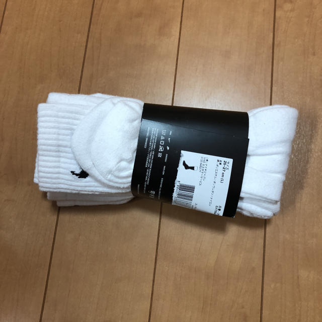 NIKE(ナイキ)の☆ナイキ NIKE 3Pソックス　27〜29cm ホワイト メンズのレッグウェア(ソックス)の商品写真