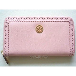 トリーバーチ(Tory Burch)の新品 トリーバーチ 長財布 ピンク 革 ロビンソン ジップ お財布(財布)