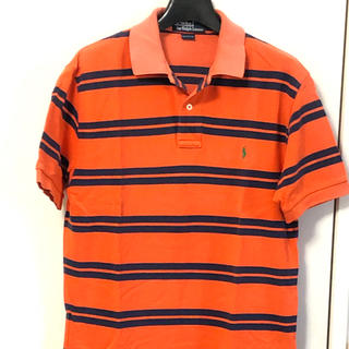 ラルフローレン(Ralph Lauren)のポロラルフローレン UESD Sサイズオレンジボーダーポロシャツ(ポロシャツ)