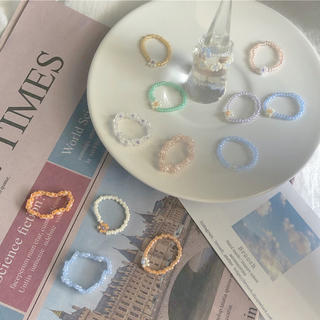  beads flower ring(リング)