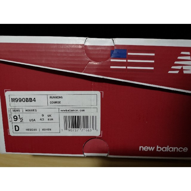 New Balance(ニューバランス)の新品未使用27.5cm NEW BALANCE M990BB4 メンズの靴/シューズ(スニーカー)の商品写真