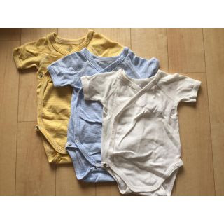 プチバトー(PETIT BATEAU)のプチバトー☆半袖合わせボディ（3枚組）(肌着/下着)