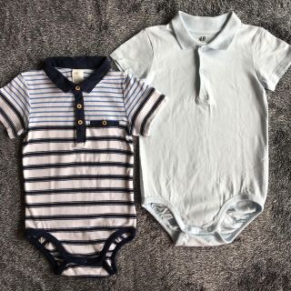 エイチアンドエム(H&M)のH&M 半袖ロンパース ２枚セット(その他)