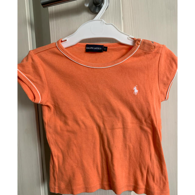 Ralph Lauren(ラルフローレン)のラルフローレン 男の子女の子 薄いオレンジ Ｔシャツ   キッズ/ベビー/マタニティのキッズ服女の子用(90cm~)(Tシャツ/カットソー)の商品写真