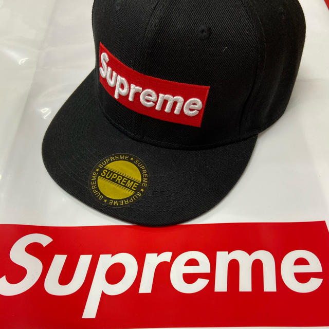Supreme - Supremeキャップ cap ブラック