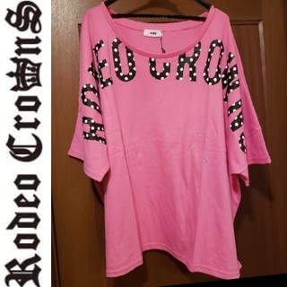 ロデオクラウンズ(RODEO CROWNS)のrodeo crowns ロデオクラウンズ　ドルマンTシャツ　PINK ピンク(Tシャツ(半袖/袖なし))