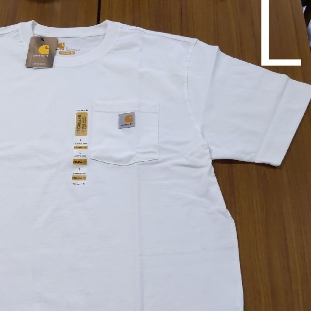 carhartt(カーハート)の新品 L WH カーハートポケット Ｔシャツ ホワイト メンズのトップス(Tシャツ/カットソー(半袖/袖なし))の商品写真