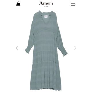 アメリヴィンテージ(Ameri VINTAGE)のameri  VINTAGE SHIRRING PLEATS DRESS(ロングワンピース/マキシワンピース)