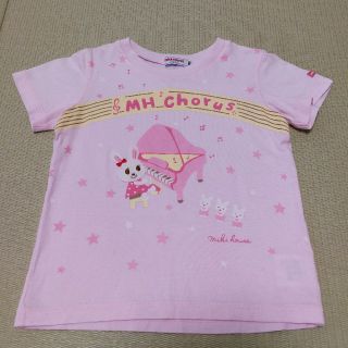 ミキハウス(mikihouse)のミキハウス　女児半袖Tシャツ　100サイズ　ピンク(Tシャツ/カットソー)