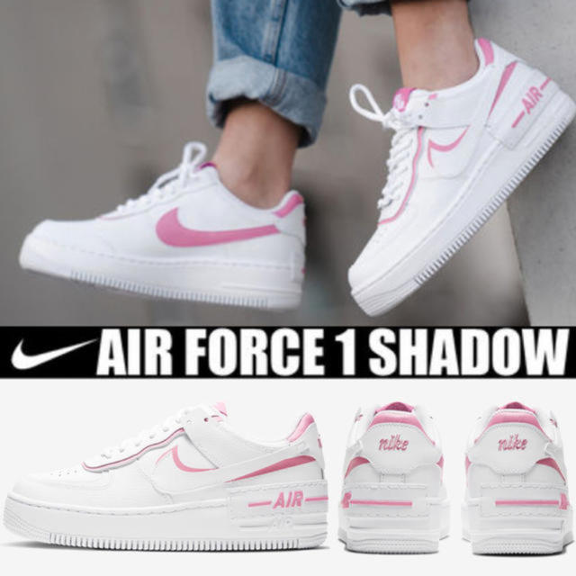 NIKE(ナイキ)のNIKE WMNS AIR FORCE 1 SHADOW PINK 24.5cm レディースの靴/シューズ(スニーカー)の商品写真