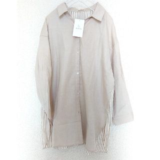 ブランシェス(Branshes)のタグ付き　branshes切り替えシャツ　ベージュ 　150(ブラウス)