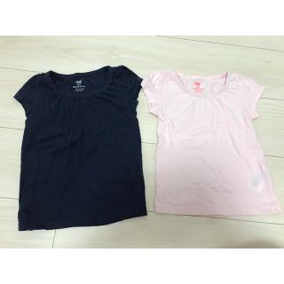 エイチアンドエム(H&M)の【H&M】トップ☆80センチ☆女の子☆半袖☆Tシャツ☆2点セット(Ｔシャツ)