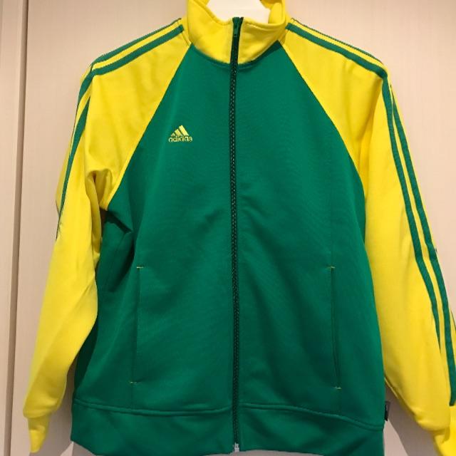 adidas(アディダス)の美品 adidas アディダス ジャージ ジャケット グリーン イエロー レディースのトップス(その他)の商品写真