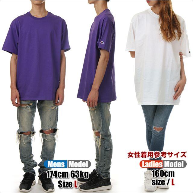 Champion(チャンピオン)の【新品】チャンピオン Tシャツ L パープル 紫 USAモデル 大きいサイズ メンズのトップス(Tシャツ/カットソー(半袖/袖なし))の商品写真