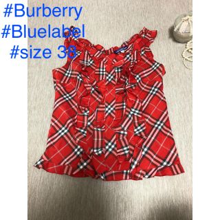 バーバリーブルーレーベル(BURBERRY BLUE LABEL)のノースリーブシャツ(シャツ/ブラウス(半袖/袖なし))