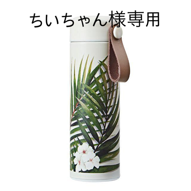 韓国スタバ　/　SS Strap white hibiscus tumbler