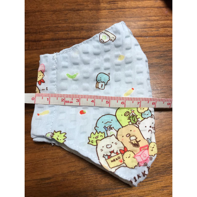 ナツノマスク★涼しいすみっこリップルのカバーマスク★幼児サイズ★12×16cm ハンドメイドのキッズ/ベビー(外出用品)の商品写真