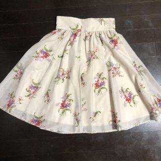 ジルバイジルスチュアート(JILL by JILLSTUART)のジルバイジルスチュアート 花柄 フレアスカート(ひざ丈スカート)